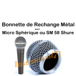 Bonnette de Rechange METAL  pour Micro à Tête Sphérique ou SM58 Shure