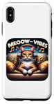 Coque pour iPhone XS Max Meeow-Vibes Casque pour chat