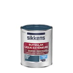 Sikkens - Peinture Laque Extérieure Bois et Fer - Finition tendue, sous-couche intégrée, facile à appliquer - Satin Bleu Vert 0,75 L