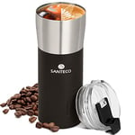 SANTECO Travel Coffee Mug 17oz, Insulated Coffee Cups with Flip Lid, Stainless Steel Coffee Mugs Spill Proof, Double Wall Vacuum Tumbler, Reusable to Go Mug for Hot/Ice Coffee Tea, Black