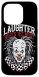 Coque pour iPhone 14 Pro Costume de clown terrifiant pour tueur de visage d'horreur