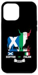 Coque pour iPhone 12 Pro Max Vache écossaise des Highlands Idée pour femme et drapeau écossais italien