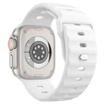 MoKo Bracelet Océan Compatible Apple Watch Ultra2 49mm 46mm 45mm 44mm 42mm pour les Hommes et les Femmes,Bande de Remplacement en Silicone pour iWatch Serie 10 9 8 7 6 5 4 3 SE Ultra 2 1, Blanc