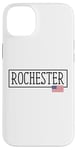 Coque pour iPhone 14 Plus Rochester City Drapeau USA Voyage US Amérique Femmes Hommes