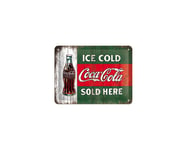 3D Metallskylt Coca Cola - Ice Cold Bottle 15x20