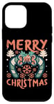 Coque pour iPhone 12 mini Merry X-Mas Pull de Noël moche Père Noël en sucre d'orge