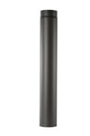 Tuyau de poêle en acier de 2 mm de diamètre (tube rouge) de 130 mm de diamètre, pour poêle et feu, Senotherm, noir, 1000 mm de long.