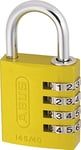 ABUS combination lock 145/40 yellow - Luggage lock, locker lock and much more. - Aluminium padlock - individually adjustable numerical code - ABUS security level 4