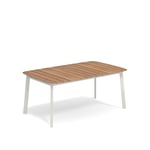 EMU - Shine Table 166 cm White - Ulkotilojen ruokapöydät - Arik Levy - Valkoinen - Metalli/Puu