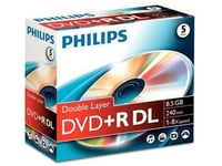 Philips 8710895992114, Dvd+R Dl, 120 Mm, Kartong, 5 Styck, 8,5 Gb