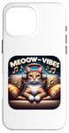 Coque pour iPhone 16 Pro Max Meeow-Vibes Casque pour chat