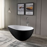 Grande Baignoire îlot moderne en acrylique pour salle de bain, isolation thermique - 180x110x60cm - wave - Coloris et options au choix Sans robinet