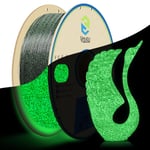 PLA Filament d'imprimante 3D 1,75 mm,glow in the dark phosphorescent filament,Filament noir avec lueur dans le ciel étoilé vert foncé 1 kg (2,2 lb)(Q1425)