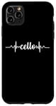 Coque pour iPhone 11 Pro Max Cello Heartbeat ECG Violoncello Cellists & String Virtuosos