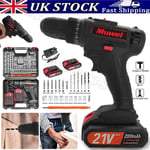 21V CORDLESS DRILL DRIVER SET LI-ION BATTERY ELECTRIC SCREWDRIVER COMBI 2-SPEED