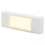 Bouton de sonnette filaire lumineux Blyss blanc horizontal