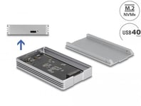 DELOCK USB4™ 40 Gbps Enclosure for 1 x M.2 NVMe SSD - tool free