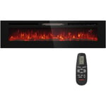 Klarstein - Cheminée décorative avec flammes led cheminée électrique avec chauffage et cheminée cheminée électrique 1800 w avec télécommande