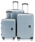 Hauptstadtkoffer Mitte - Lot de 3 Valises - Valise Bagage à Main 55 Cm, Valise Moyenne 68 Cm + Grande Valise de Voyage 77 Cm, Coque Rigide ABS, TSA, Bleu Piscine