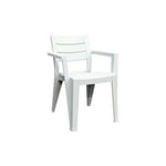 Julie Chaise Empilable Polypropylène Effet Bois Blanc CM 61, 5x58x79 De Es