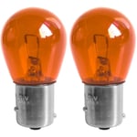 Cyclingcolors - 2x ampoule 12V 21W BAW15S PR21W orange 12088 7508 ergots décalés simple filament feu arrière stop brouillard arrière voiture