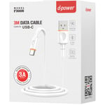 Cable D-Power Type-C De 3 Mètres / 3 Ampères