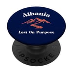 Lost On Purpose Albania Travel Vacation Albania PopSockets Adhesive PopGrip