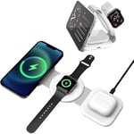 Station de Charge pour Apple, Chargeur 3 en 1 pour Apple Iphone 15/14/13/12/11/Pro/Max/Xs/Xr/X/Plus, Station de Charge pour Samsung, Watch et Airpods 3/2/Pro, Chargeur Induction pour Iphone sans Fil