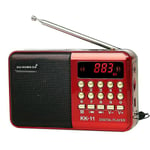 K11 Fm Uppladdningsbar Mini Radio Bärbar Digital Fm Sd-kort Mp3-spelare Usb-högtalare