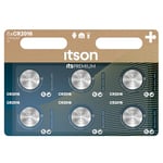 ITSON, CR2016 Battery, 3V, Coin Lithium Battery, Pack of 6