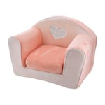 Fauteuil - Chaise - Bebe - Enfant club convertible Lapinou - Rose - 42 x 55 cm