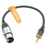 Cable Xlr Vers Jack 3,5Mm, Symétrique Xlr Femelle Vers Mini Jack Stéréo 3,5Mm Pour Microphones De Studio Ou À Condensateur - 30 Cm[X564]