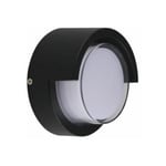 Applique Murale led 15W Noire Ronde IP65 avec Cache - Blanc Neutre Silumen