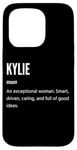 Coque pour iPhone 15 Pro Kylie Gifts Nom une femme exceptionnelle