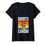 Womens Quoits Is My Cardio Outdoor Quoits Traditional Game V-Neck T-Shirt