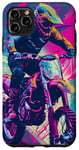 Coque pour iPhone 11 Pro Max Violet Pop Art Imprimé Animal Drapeau US Dirt Bike Moto