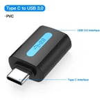 Vention-Adaptateur de type C mâle vers USB 3.0 femelle OTG,convertisseur de câble pour Macbook Pro,Samsung S20,S10 - Type USB 3.0 PVC Black