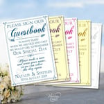 Wedding Guestbook Card Sign Our Guest Book Birthday Party Polaroid Decoration A4