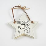 Stars Wink At You - Wooden Hanging Star Home Decoration Valentines Gift Present