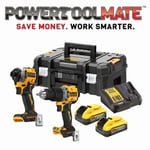 Dewalt DCK2050H2T 18v Powerstak Twin Kit XR Brushless Compact 2x5ah Combi/Impact