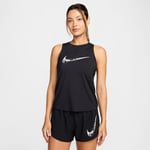 Nike Dri-FIT One Swoosh Hyperbright Tank Top - Svart Singlet for Løping