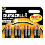 Alkaliska Batterier DURACELL LR06 LR6 AA 1.5V (8 pcs)