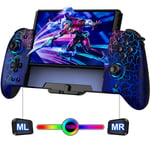 (JC200-AE)RGB Nintendo Switchille/OLED Switch Wireless Pro -ohjaimelle, yksiosainen joypad akulla/RGB/Turbo/ohjelmointi