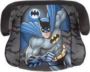 Dc Comics Batman Siège rehausseur avec fixations ISOFIX i-Size ECE R129. Réhausseur pour la sécurité des enfants. Hauteur de 125 à 150 cm. Réhausseur avec Batman Spider-Man, sur fond noir.