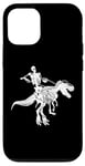 Coque pour iPhone 12/12 Pro Squelette Riding T-Rex Cute Dino Lovers