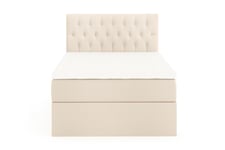 Boxy Box Bed 140x200 cm - Beige Seng med oppbevaring Drömvik