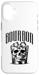 Coque pour iPhone 16 Plus Crâne de whisky bourbon - squelette vintage amateur de whisky