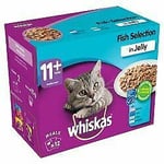 Whiskas 11+ Cat Pouches Fish Selection In Jelly 12x100g Pk - 100g - 582353