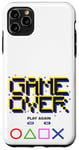 Coque pour iPhone 11 Pro Max Game Over Vintage Retro Jeux Vidéo Gaming