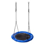 Nest Swing Set Round Netted Seat Toy Outdoor Indoor Swings Up to 150 kg Adjustable Web Rope Hanging Tree Backyard Garden for Children 3 4 5 6 7 8 9 Year Old Boys Girls Kids Oxford